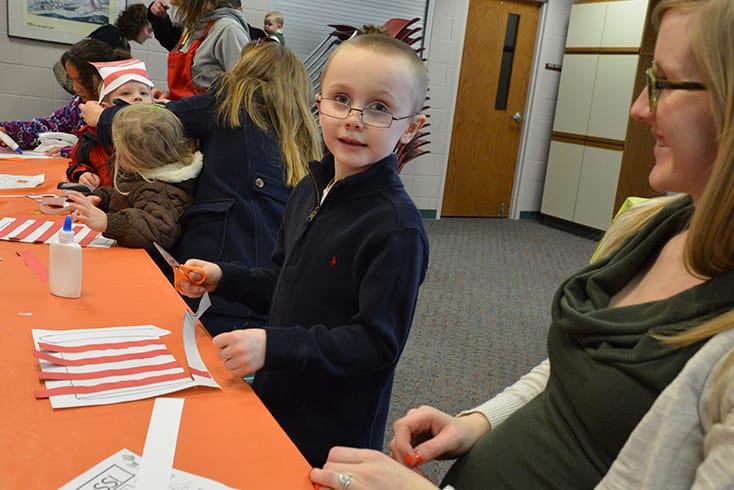 kid creating artwork