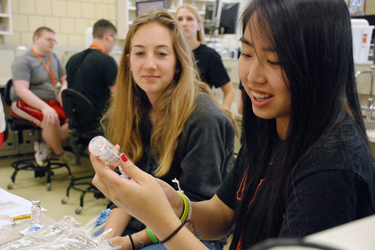 students in laboratory