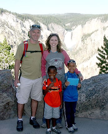 Pictured with wife Alison and sons Will and Nathan, has traveled extensively in the U.S. and abroad.