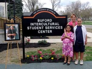 University of Findlay couples, University of Findlay alumni couples, Valentine's Day, Valentine stories, Valentine story, Desmond Buford, Barb Buford, Buford family, Trey Buford, Buford dedication, Buford Center for Intercultural Student Services, Buford Center, Buford Intercultural Student Services Center, Findlay Faithfuls, Findlay couples, UF couples, UF alumni couples, through the arch and down the aisle