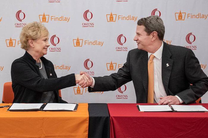 University of Findlay and Owens Community College Launch Dual-Admission Program.