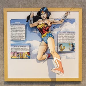 Matthew Reinhart's Wonder Woman is in action at University of Findlay's Mazza Museum.