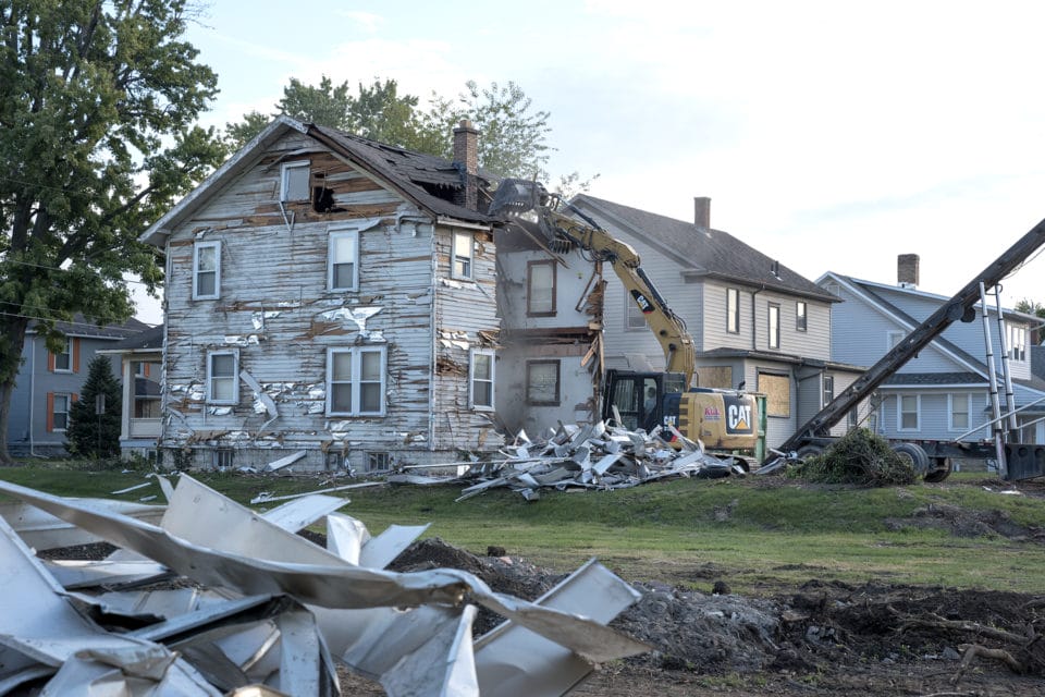 Five University of Findlay-owned houses on Howard St. and College St. were recently razed to provide additional campus greenspace.
