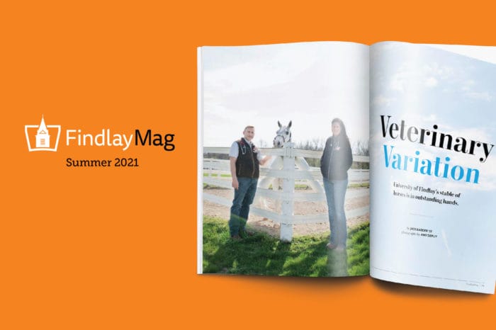 University of Findlay’s robust Animal Science and Equestrian Studies programs are the focus of the summer 2021 FindlayMag.