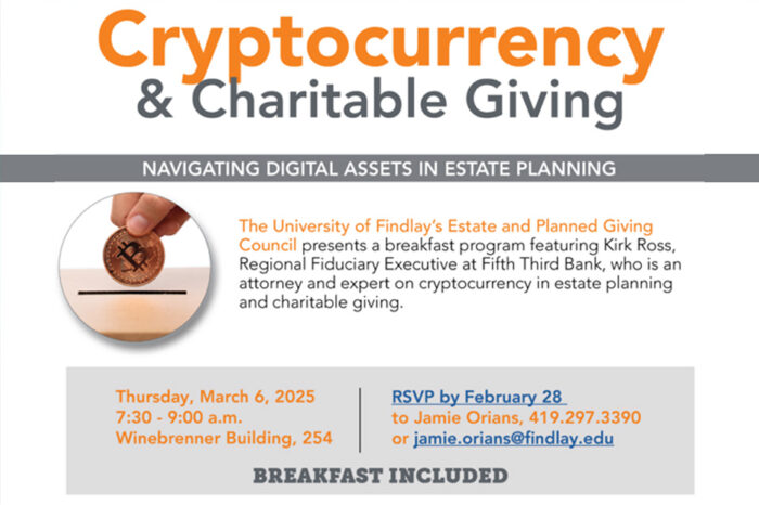 Cryptocurrency and Charitable Giving to be Discussed at March 6 Breakfast