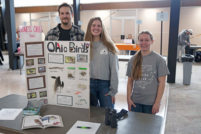 UF Birding Club members pose for a picture on campus.