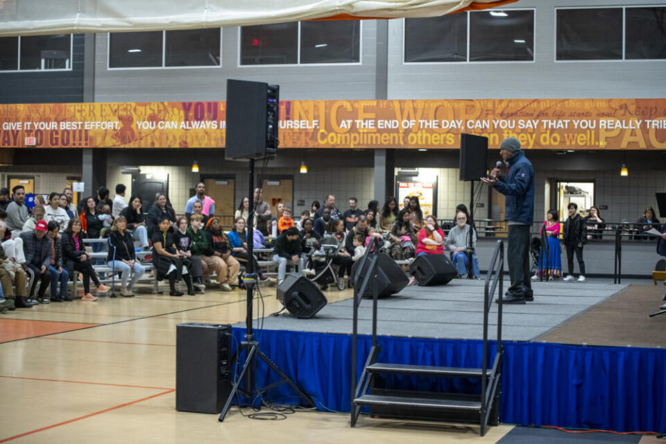 Community member presents at previous International Night at University of Findlay.