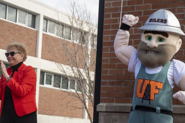 President Fell and Derrick Day of Giving