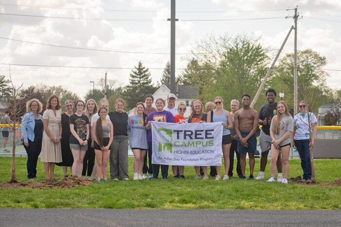 Group photo following this year's tree planting ceremony on University of Findlay's campus.